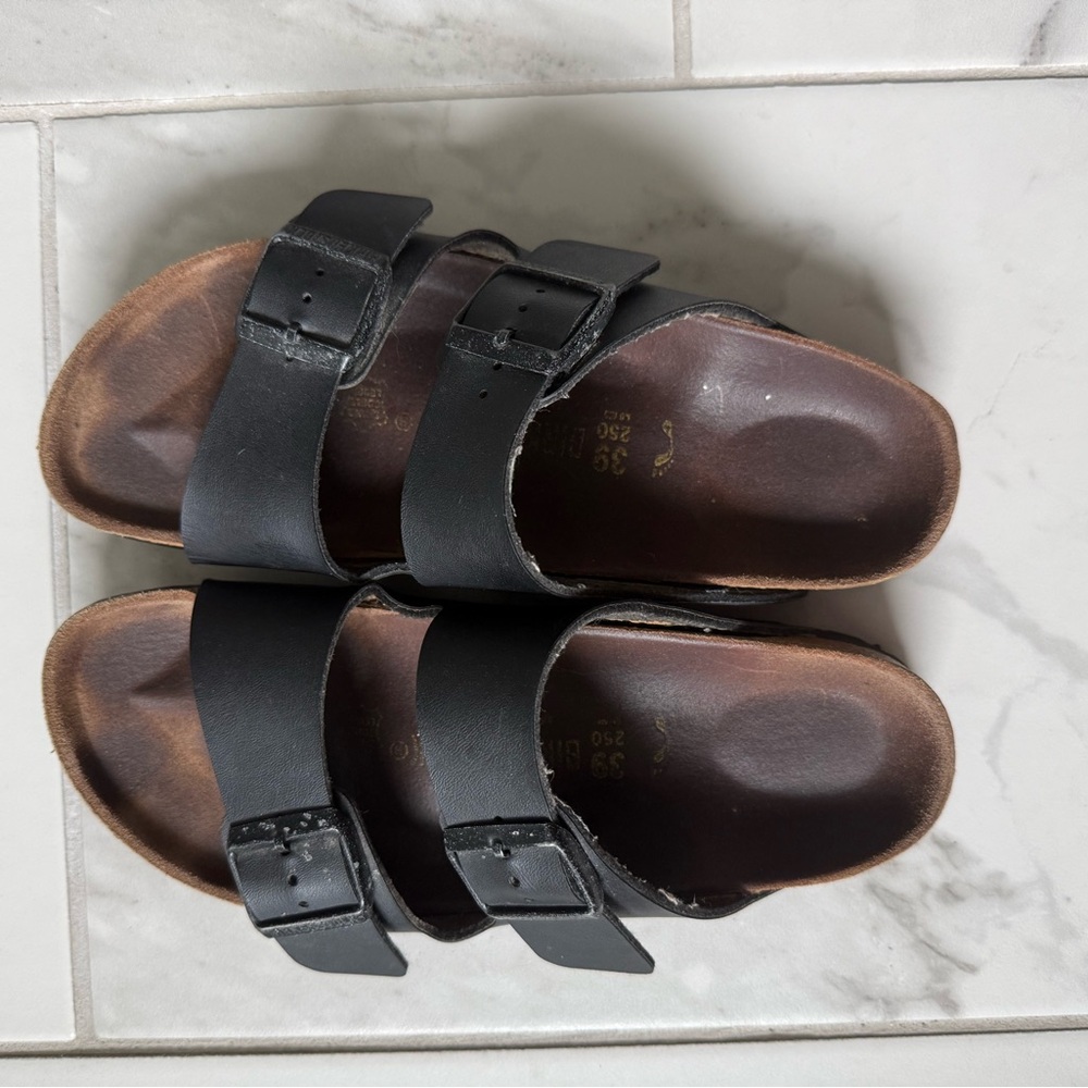 Birkenstock Black Leather Women's Sandals